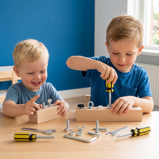Montessori Houten Schroefspel – Fijne Motoriek & Concentratietraining Voor Kinderen