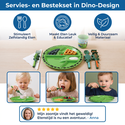 Servies- en Bestekset in Dino-Design