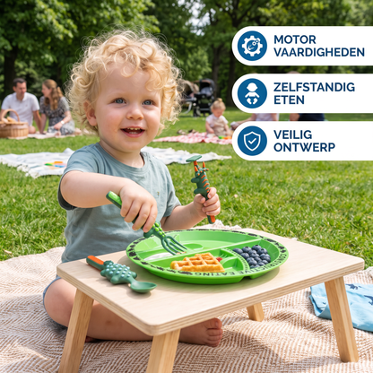 Servies- en Bestekset in Dino-Design