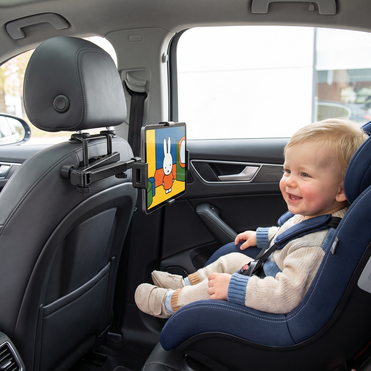 Een 360° Draaibare Tablethouder voor de Hoofdsteun in de Auto – Tablethouder voor de Achterbank