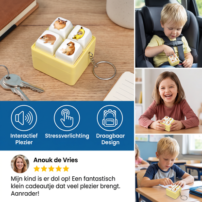 Leuke Spraakknop Sleutelhanger met Interactieve Geluidseffecten
