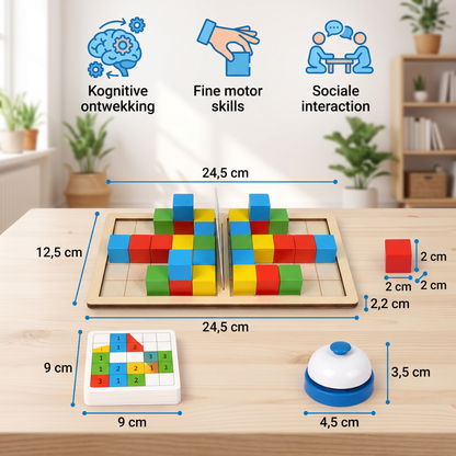 3D-Puzzelspel met Bouwstenen voor Kleurenmatchen