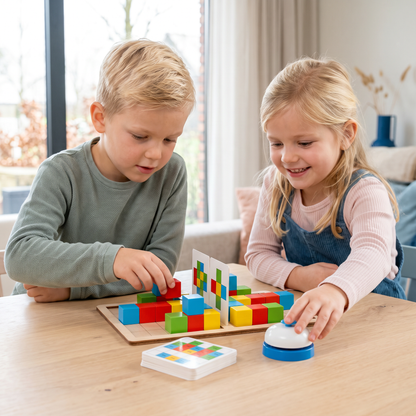 3D-Puzzelspel met Bouwstenen voor Kleurenmatchen
