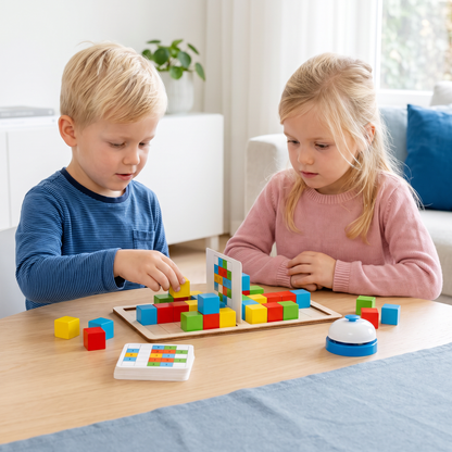 3D-Puzzelspel met Bouwstenen voor Kleurenmatchen