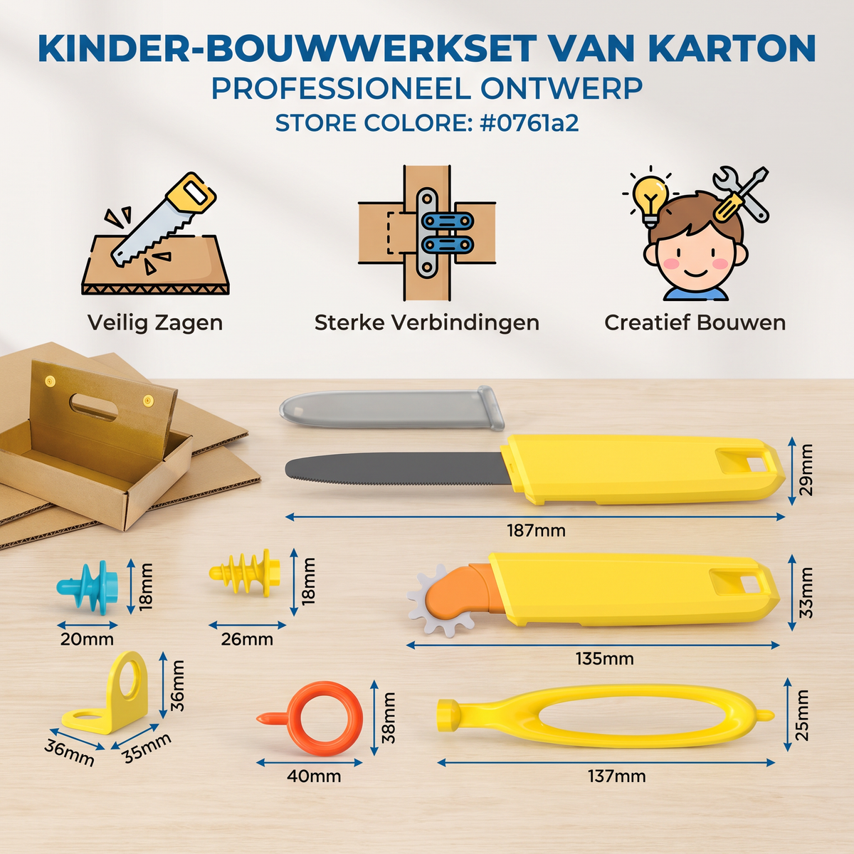Kinder-Bouwwerkset van Karton
