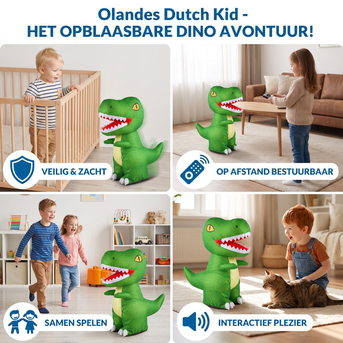 Op afstand bestuurbaar opblaasbaar T-Rex-dinosaurusspeelgoed
