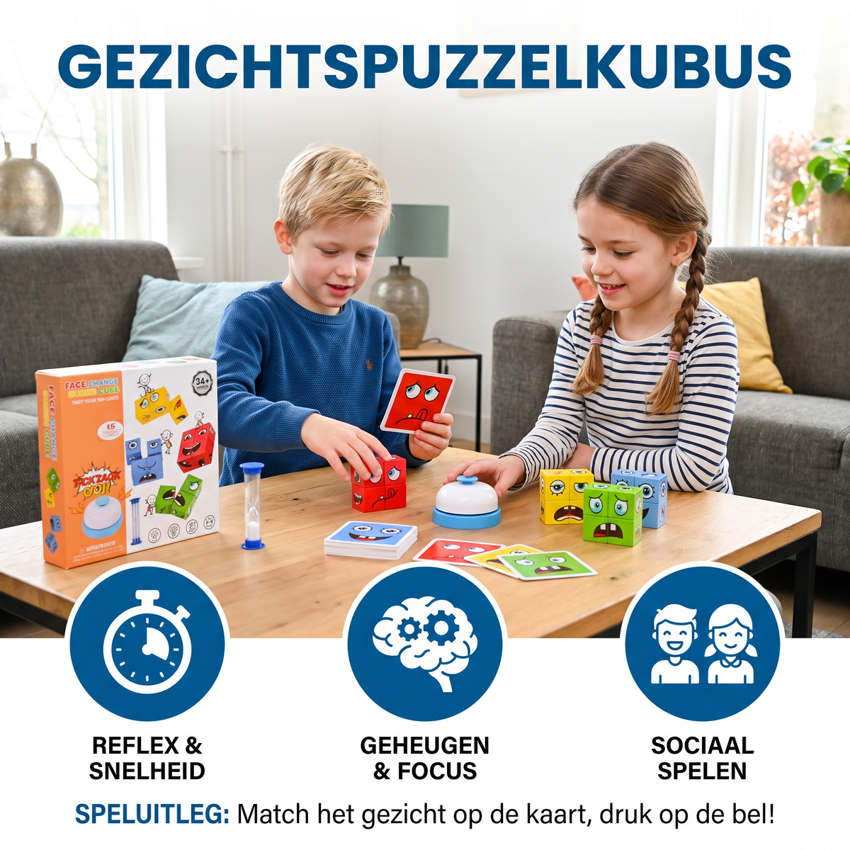 Gezichtspuzzelkubus 9