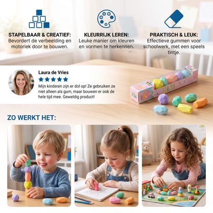 Stapelbare Edelsteen-Gumset