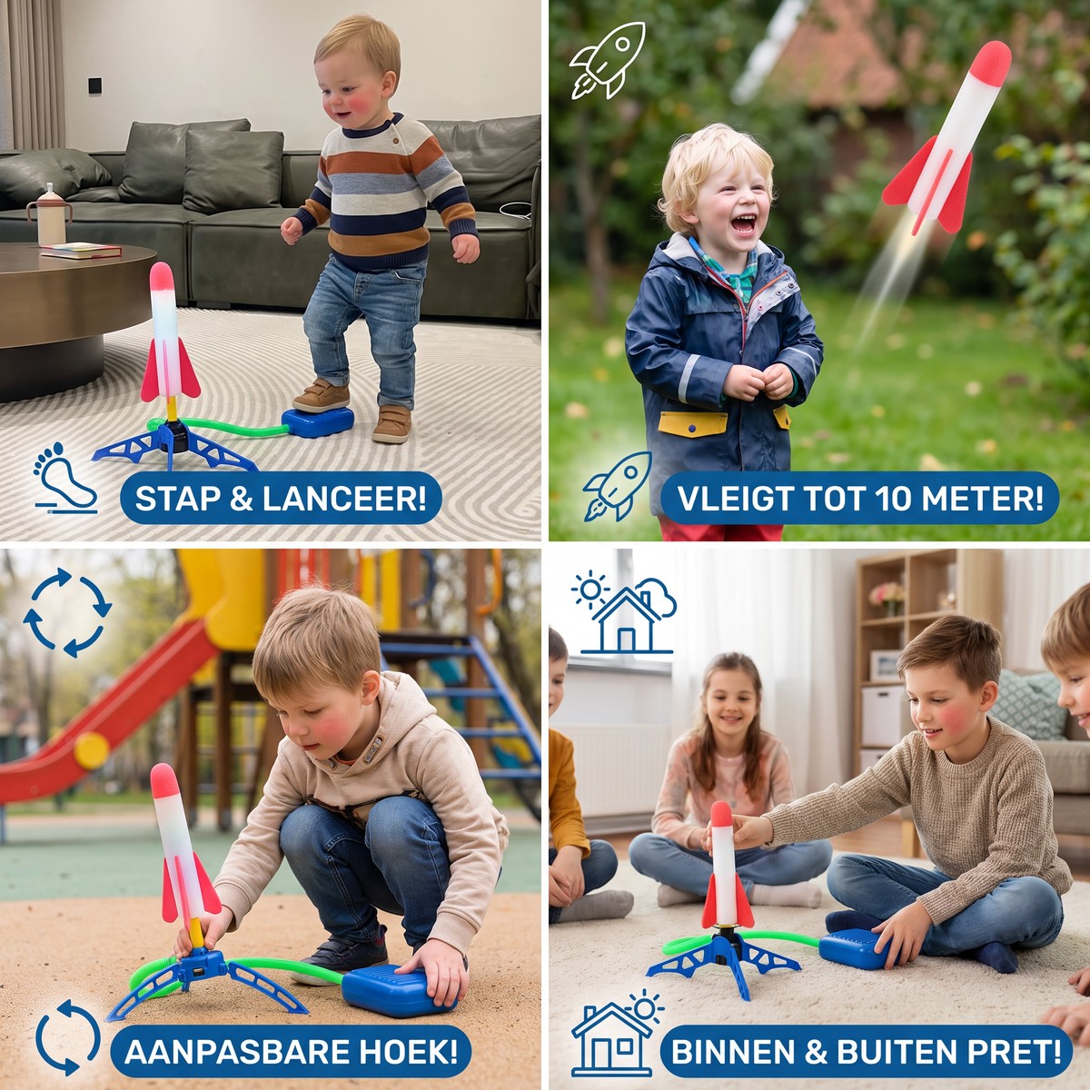 Veilige & Zachte Raketwerper Voor Kinderen – Luchtaangedreven Speelgoed Voor Binnen
