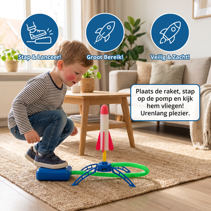 Veilige & Zachte Raketwerper Voor Kinderen – Luchtaangedreven Speelgoed Voor Binnen