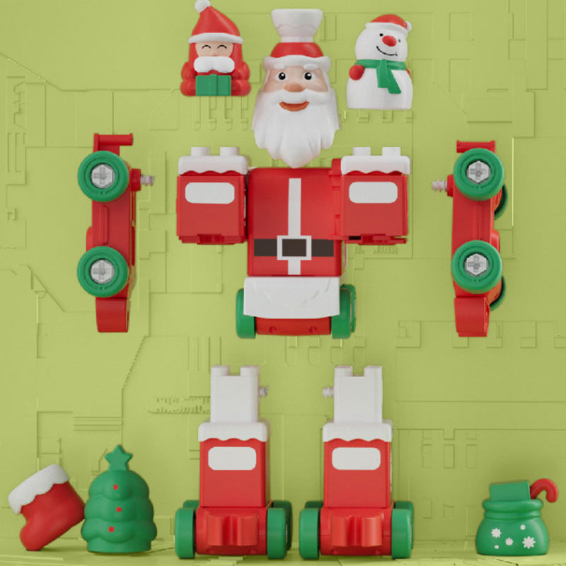 Christmas train building blocks, Santa Claus toys, children's toys for boys aged 3-6, birthday gifts, cross-border exclusive.