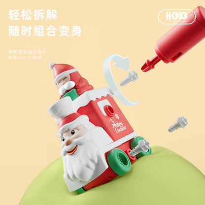 Christmas train building blocks, Santa Claus toys, children's toys for boys aged 3-6, birthday gifts, cross-border exclusive.