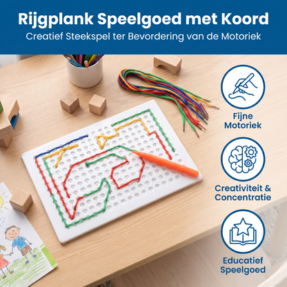 Rijgplank Speelgoed met Koord – Creatief Steekspel ter Bevordering van de Motoriek bij Kinderen
