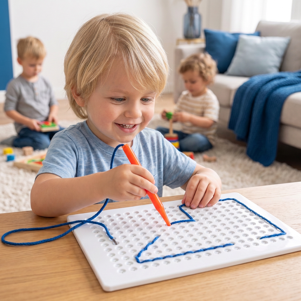 Rijgplank Speelgoed met Koord – Creatief Steekspel ter Bevordering van de Motoriek bij Kinderen