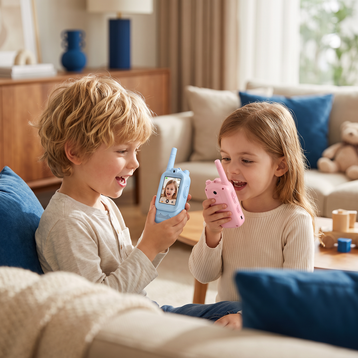 Kinder Video-Walkietalkie 2-delige Set – Walkietalkies met Camera & Scherm