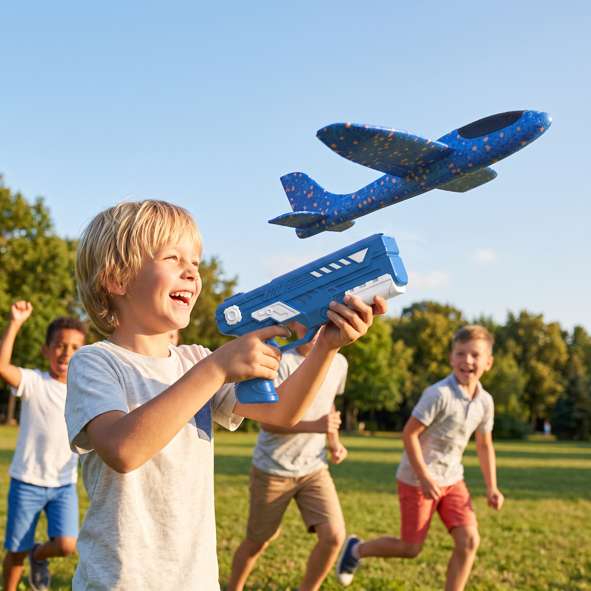 Schuimstof Vliegtuig Launcher voor Kinderen – Interactief Vliegtuig Speelgoed met Lanceerfunctie