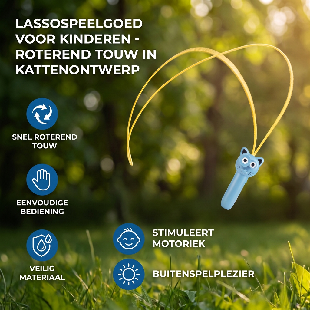 Lassospeelgoed voor Kinderen – Roterend Touw in Kattenontwerp