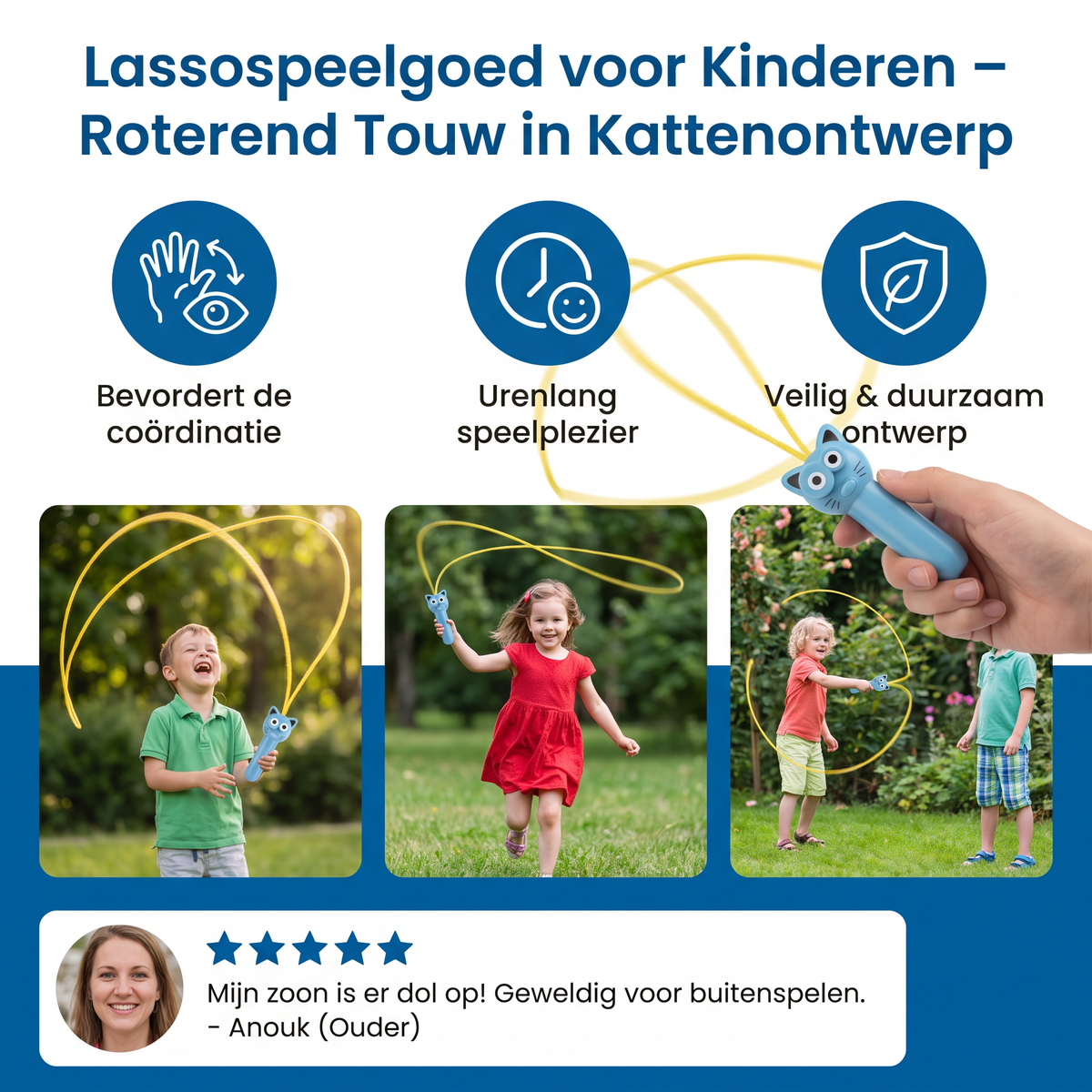 Lassospeelgoed voor Kinderen – Roterend Touw in Kattenontwerp
