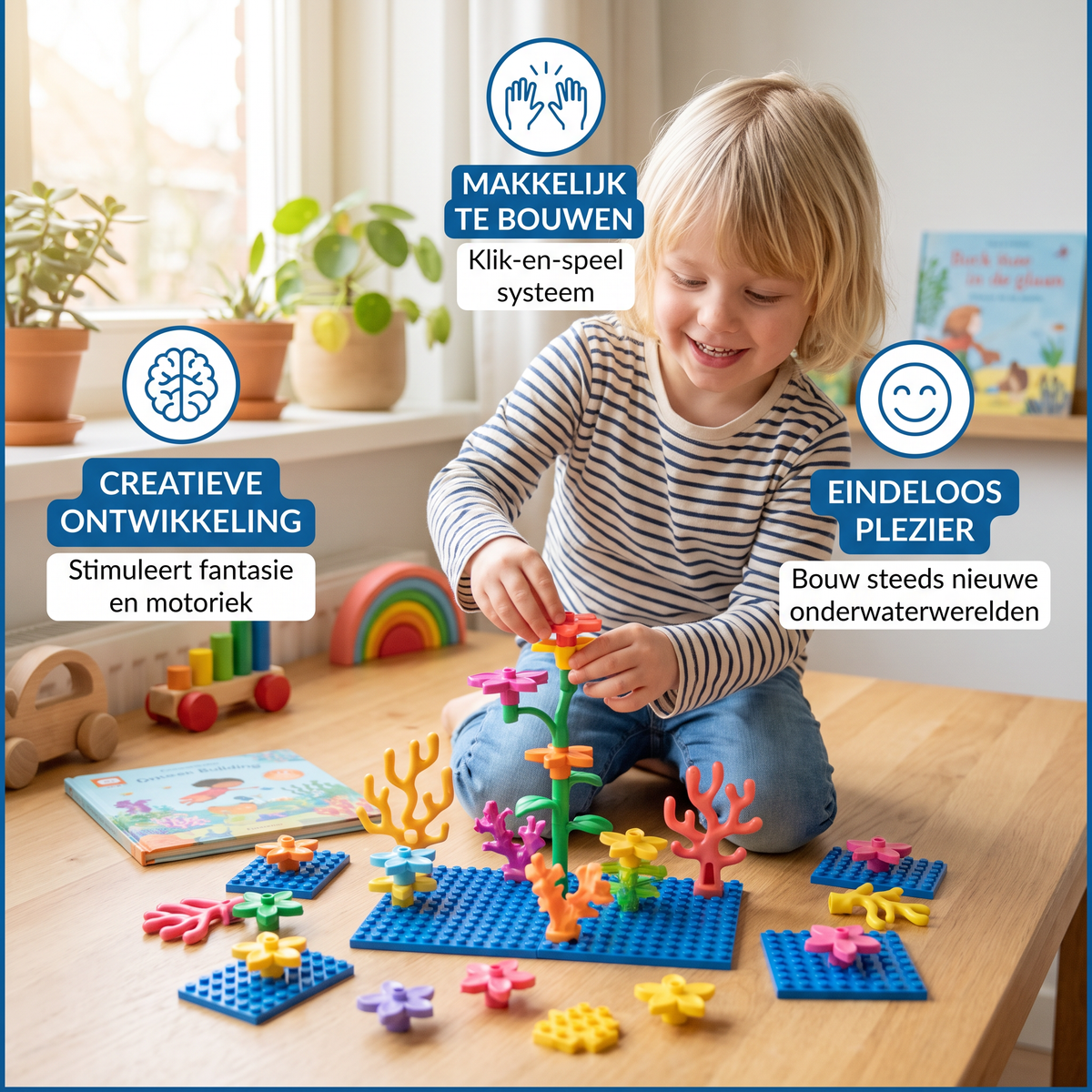 Kinder Bloementuin Steekspel – Creatieve Bouwset