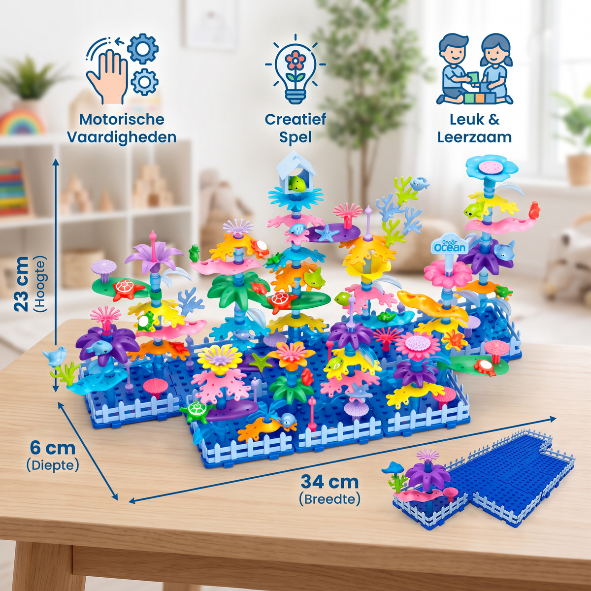 Kinder Bloementuin Steekspel – Creatieve Bouwset