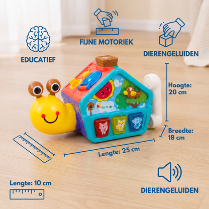 Baby Slakken Educatief Speelgoed met Telefoon, Vormenstoof & Dierengeluiden