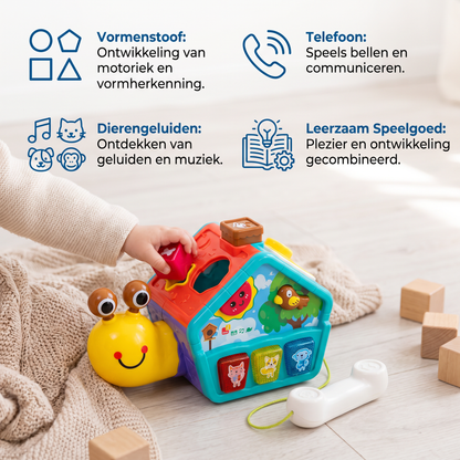 Baby Slakken Educatief Speelgoed met Telefoon, Vormenstoof & Dierengeluiden