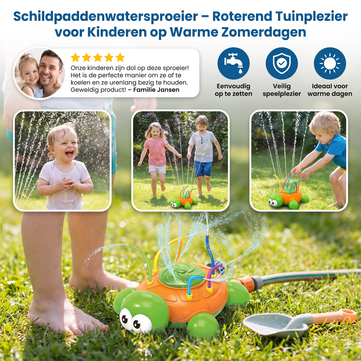 Schildpaddenwatersproeier – Roterend Tuinplezier voor Kinderen op Warme Zomerdagen