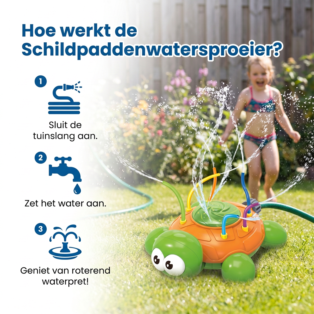 Schildpaddenwatersproeier – Roterend Tuinplezier voor Kinderen op Warme Zomerdagen