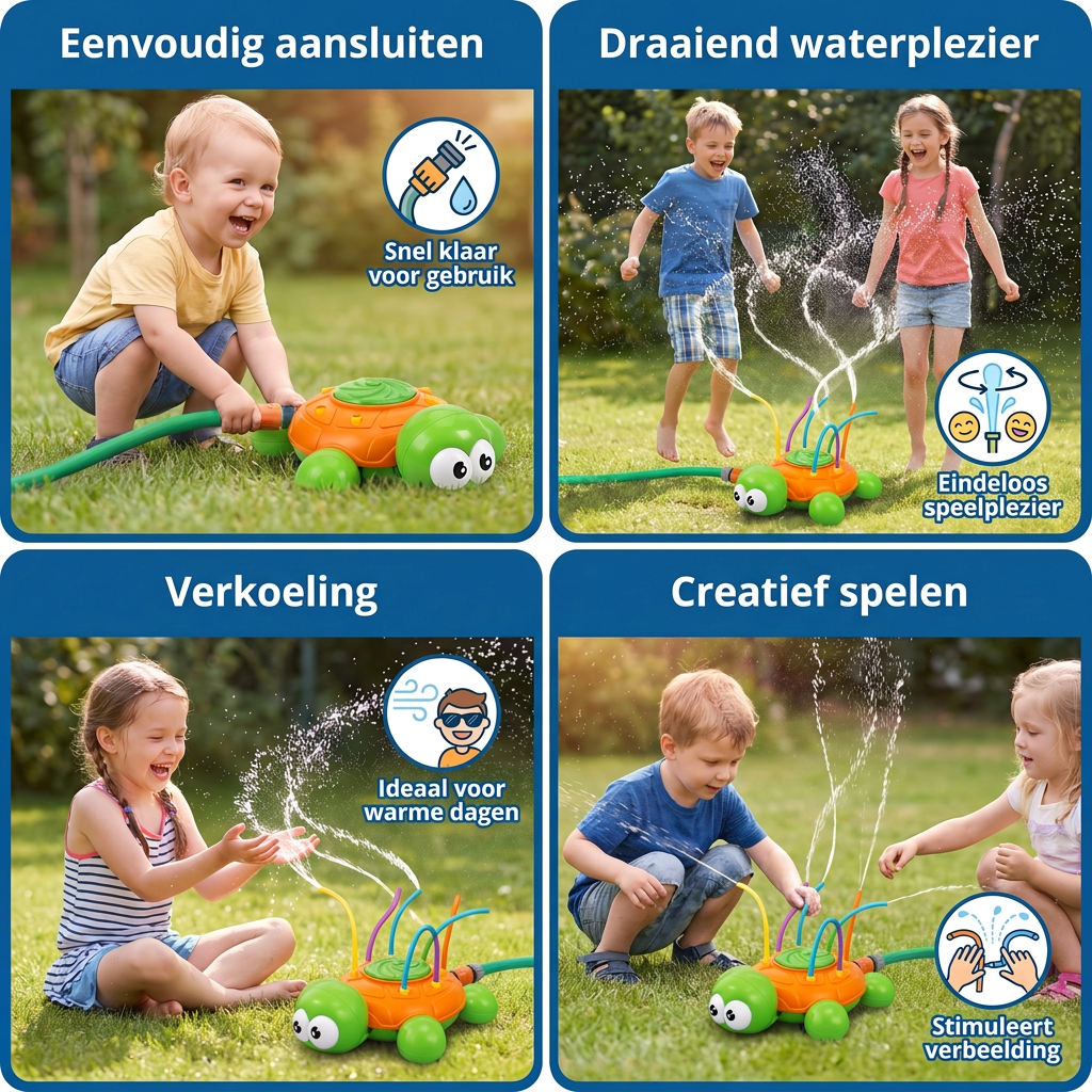 Schildpaddenwatersproeier – Roterend Tuinplezier voor Kinderen op Warme Zomerdagen