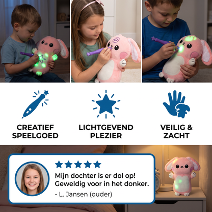 Magisch Knuffeldier met Lichtpen – Interactief Lichtgevend Knuffelspeelgoed voor Kinderen