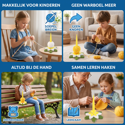 Bloemen Garenhouder voor Breien en Haken