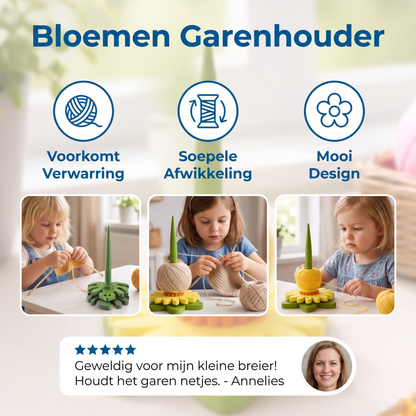 Bloemen Garenhouder voor Breien en Haken