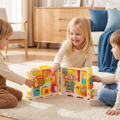 Kinder Bus Busy Board Speelgoed met Activiteiten en Pop