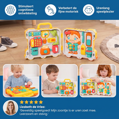 Kinder Bus Busy Board Speelgoed met Activiteiten en Pop