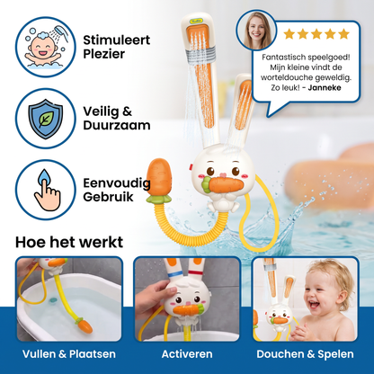 Baby Douche Speelgoed met Konijnendesign en Worteldouchekop