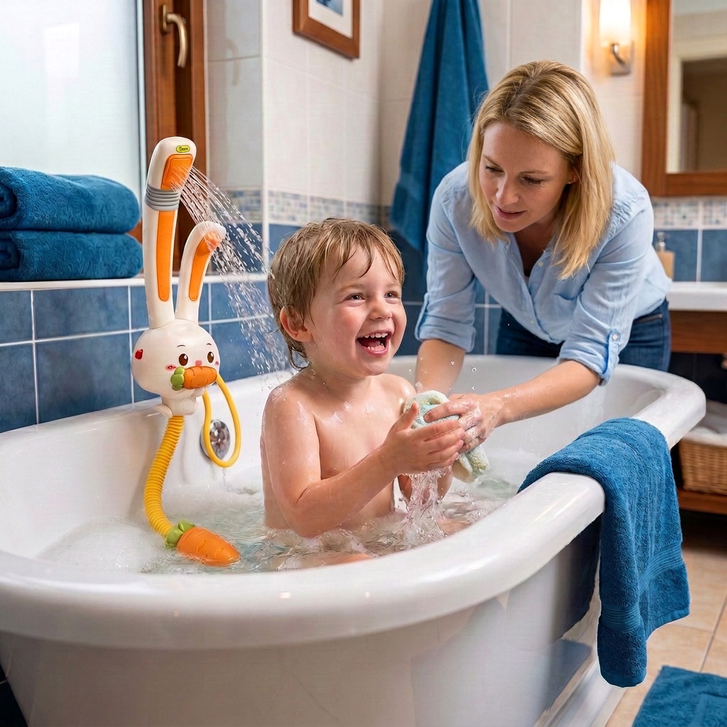 Baby Douche Speelgoed met Konijnendesign en Worteldouchekop