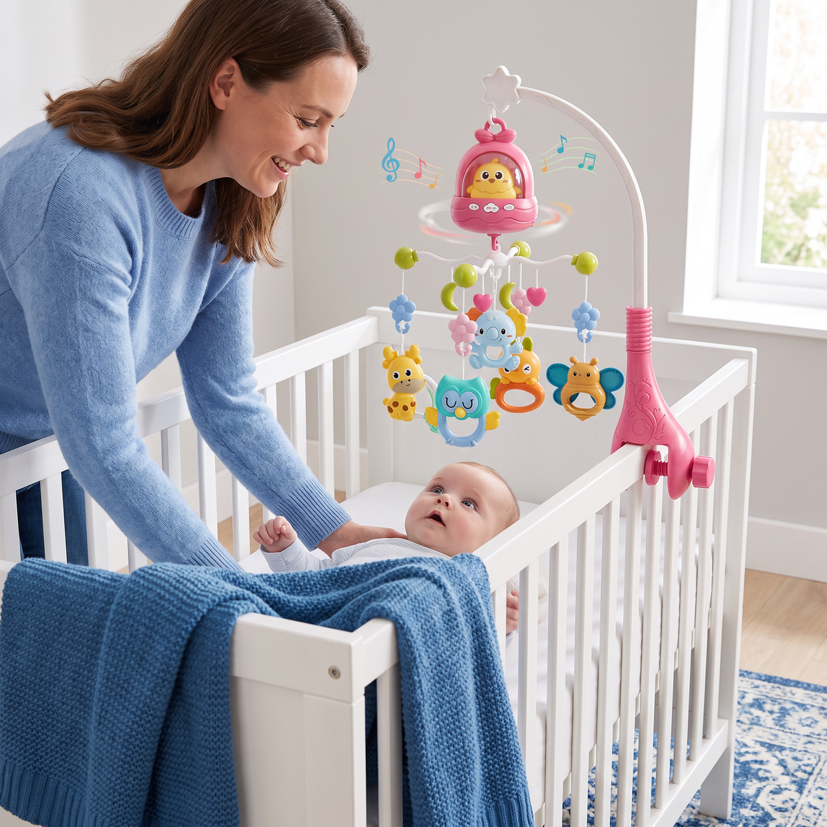 Mobielspeelgoed voor Babybedje & Verschoontafel