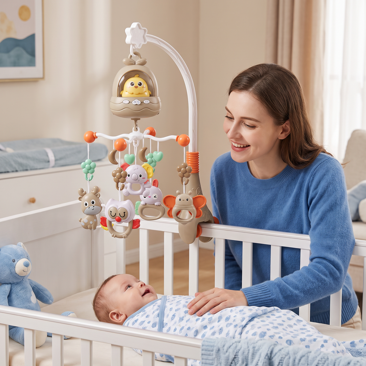 Mobielspeelgoed voor Babybedje & Verschoontafel