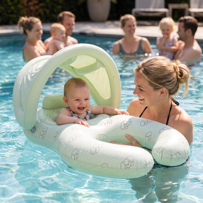 Opblaasbare Babyzwemband voor Ouders met Zonnedak