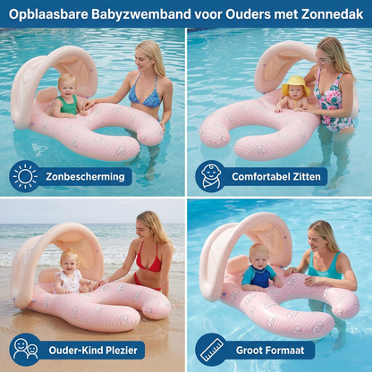 Opblaasbare Babyzwemband voor Ouders met Zonnedak
