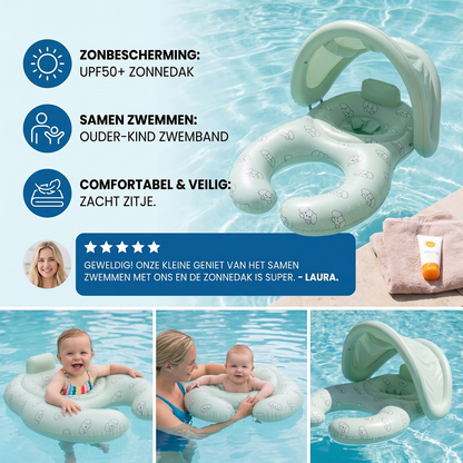 Opblaasbare Babyzwemband voor Ouders met Zonnedak