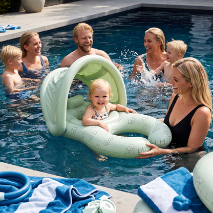 Opblaasbare Babyzwemband voor Ouders met Zonnedak