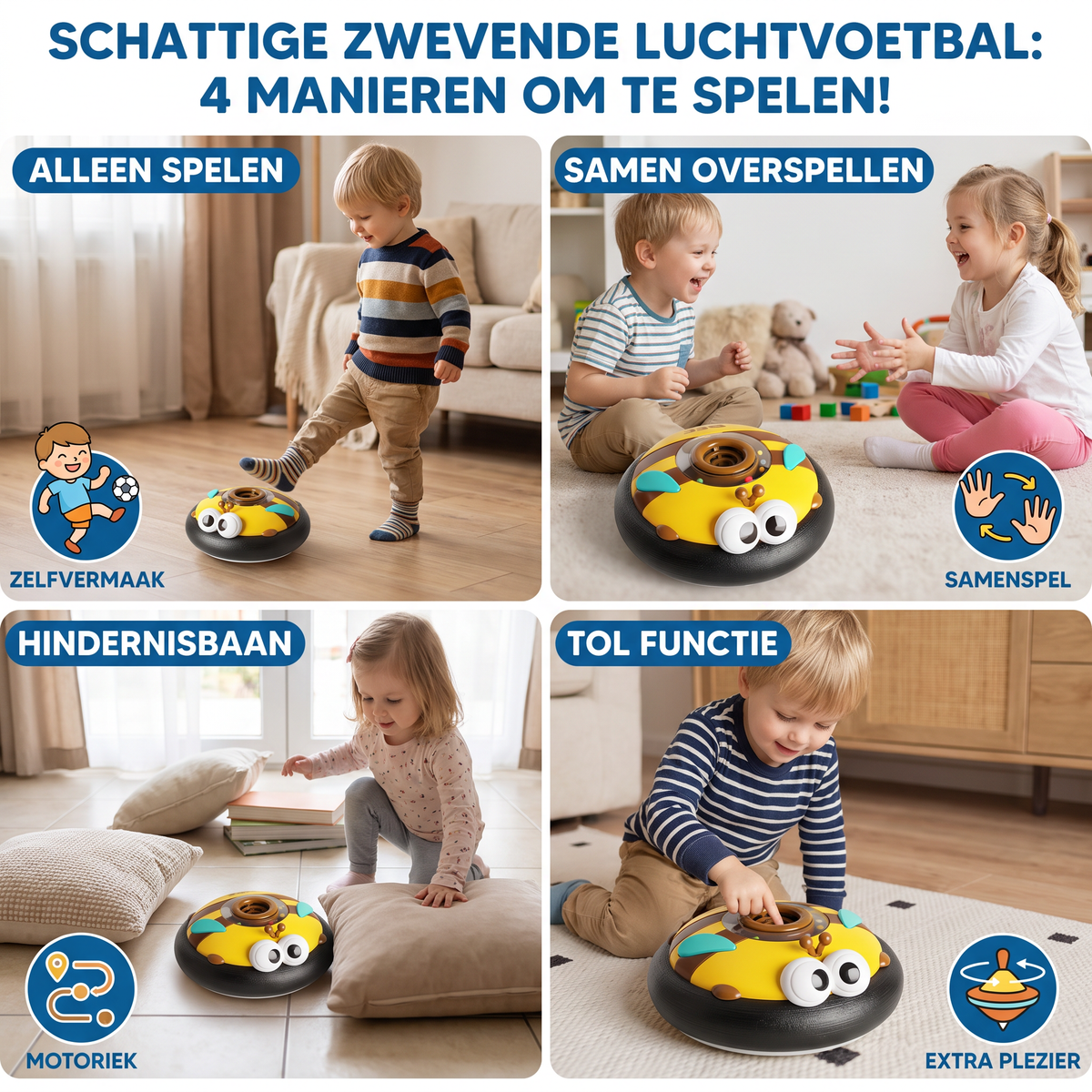 Schattige Zwevende Luchtvoetbal met Zachte Schuimrubberen Bekleding