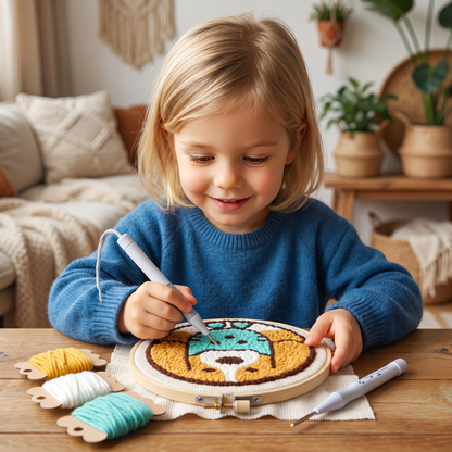 DIY Punch-Needle-Borduurset – Beginnersset met Mooie Motieven