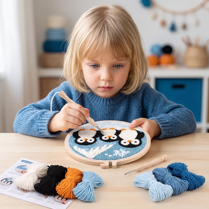 DIY Punch-Needle-Borduurset – Beginnersset met Mooie Motieven