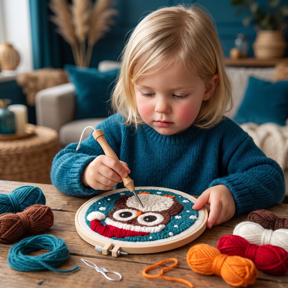 DIY Punch-Needle-Borduurset – Beginnersset met Mooie Motieven