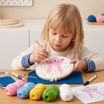 DIY Punch-Needle-Borduurset – Beginnersset met Mooie Motieven