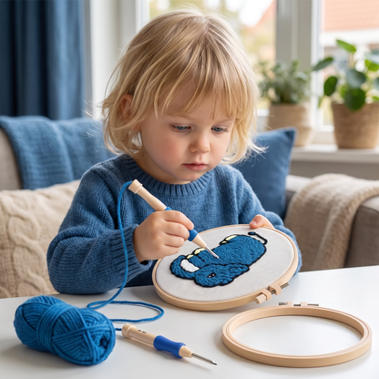 DIY Punch-Needle-Borduurset – Beginnersset met Mooie Motieven