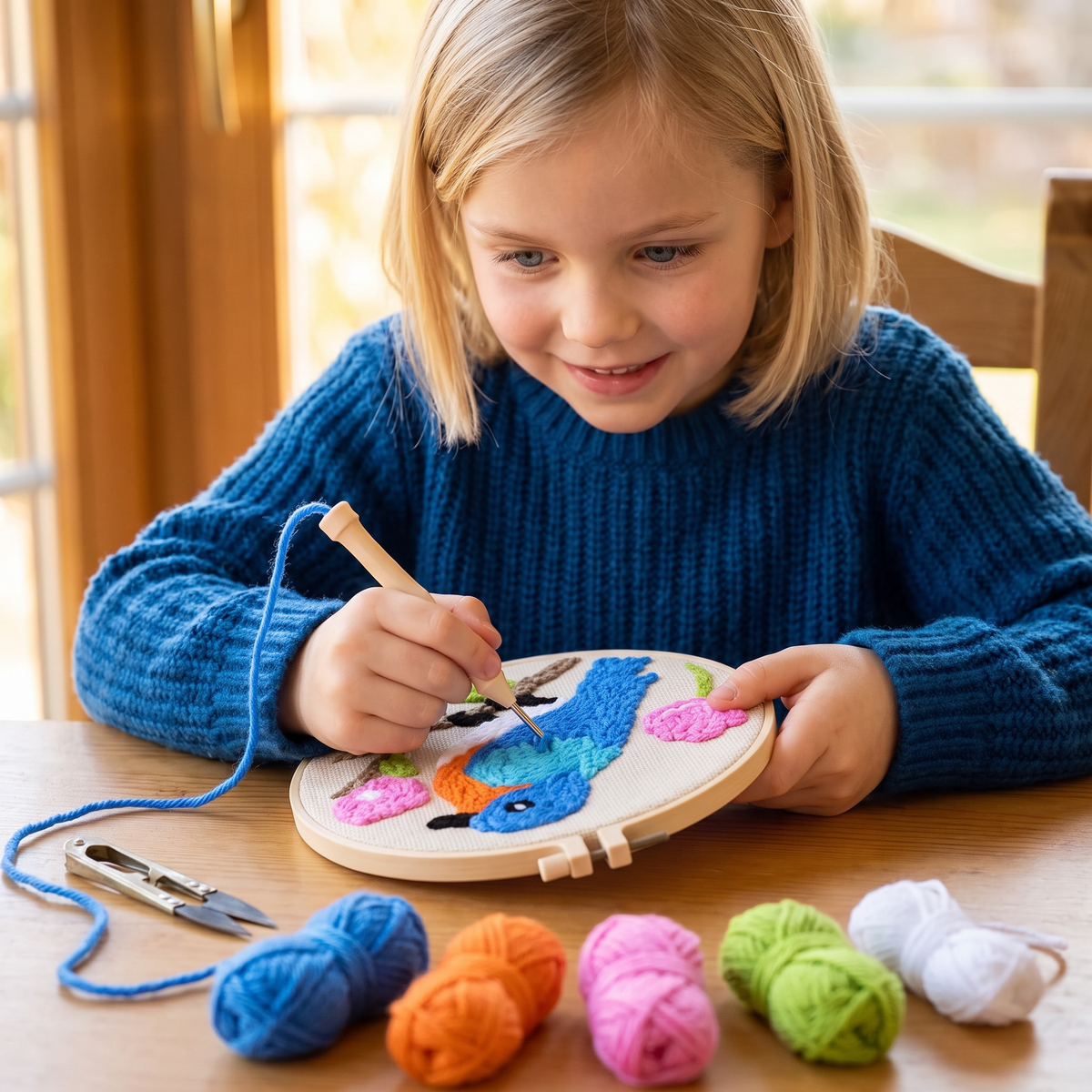 DIY Punch-Needle-Borduurset – Beginnersset met Mooie Motieven