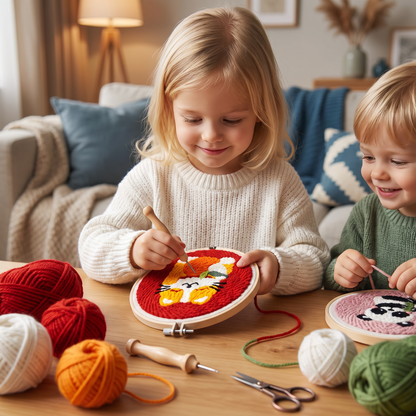 DIY Punch-Needle-Borduurset – Beginnersset met Mooie Motieven